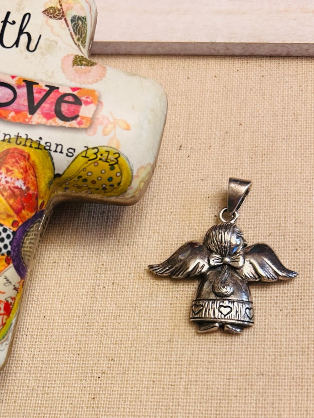 Sterling silver Angel pendant